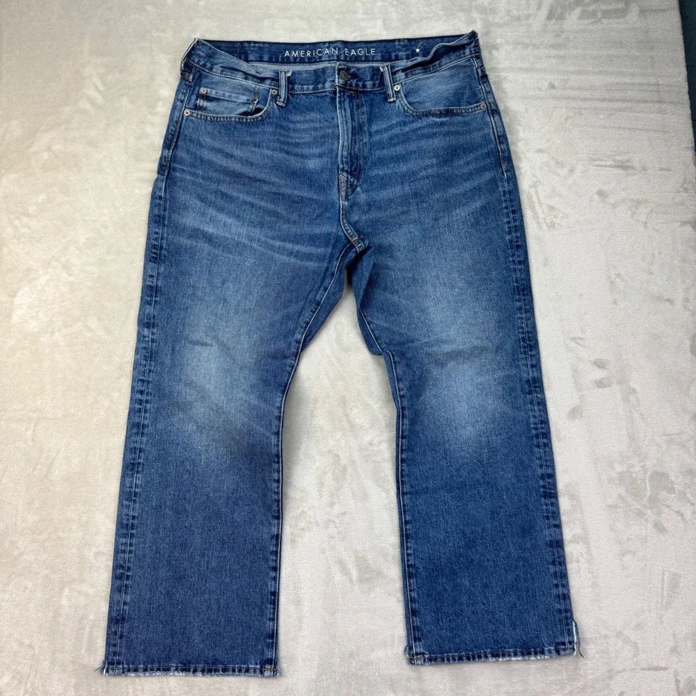 American Eagle‎ Bootcut Jeans Mens 38x30  Blue Y2K Vintage Faded Wash